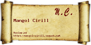 Mangol Cirill névjegykártya